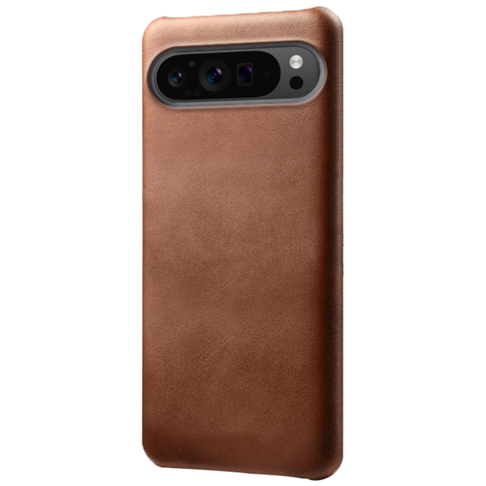 For Google Pixel 9 Pro Calf Texture Case PU Leather+PC Mobile Phone Cover