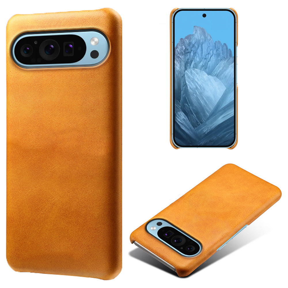 For Google Pixel 9 Cases Slim-Fit Calf Texture Phone Cover PU Leather+PC Mobile Phone Shell