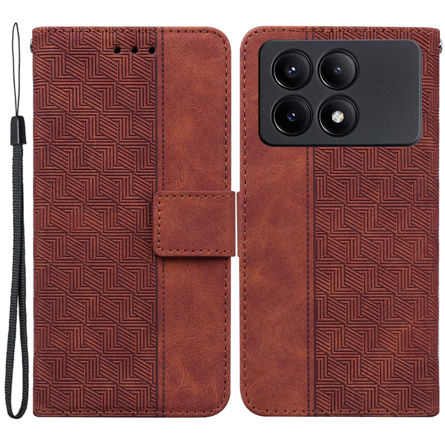 For Xiaomi Poco X6 Pro 5G / Redmi K70E 5G Anti-Drop PU Leather Cell Phone Case Wallet Stand Cover