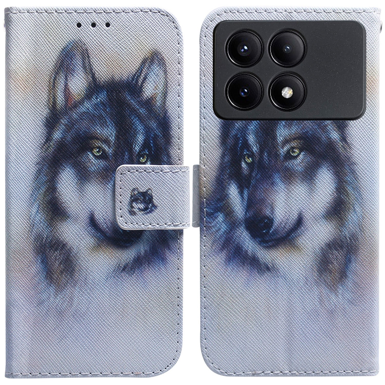 For Xiaomi Redmi K70E 5G / Poco X6 Pro 5G Magnetic Phone Case Leather Pattern Printing Stand Shell