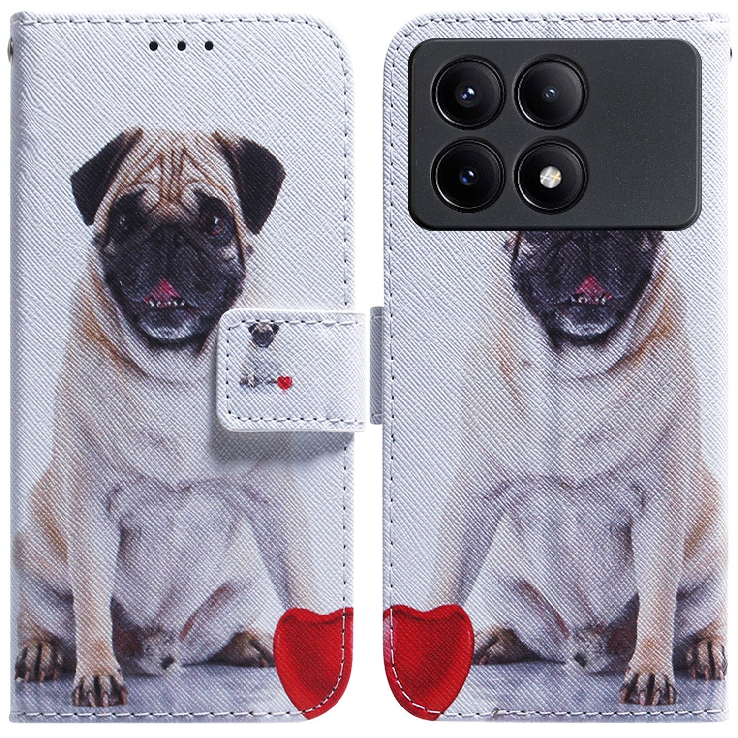 For Xiaomi Redmi K70E 5G / Poco X6 Pro 5G Magnetic Phone Case Leather Pattern Printing Stand Shell