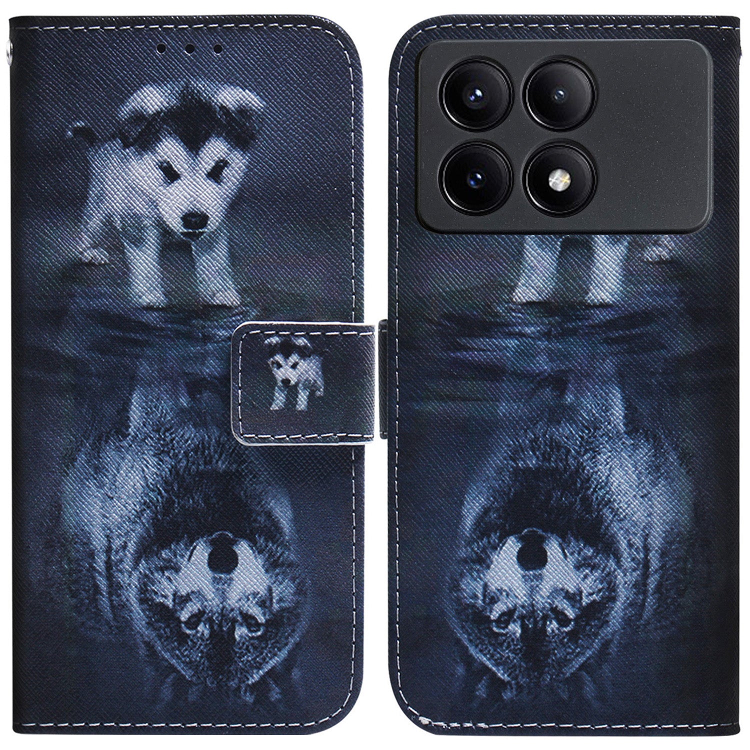 For Xiaomi Redmi K70E 5G / Poco X6 Pro 5G Magnetic Phone Case Leather Pattern Printing Stand Shell