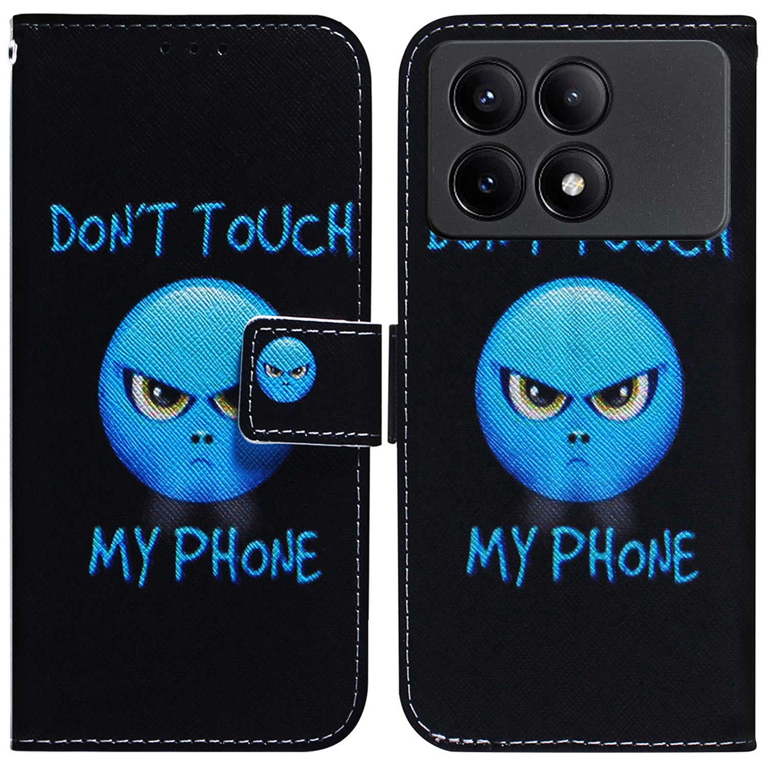 For Xiaomi Redmi K70E 5G / Poco X6 Pro 5G Magnetic Phone Case Leather Pattern Printing Stand Shell