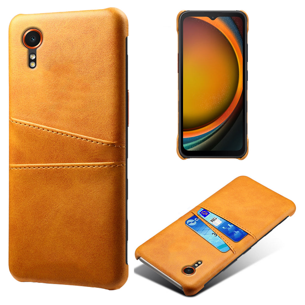 For Samsung Galaxy Xcover7 Case Hard PC Scratch-proof Phone Cover with Dual Card Holder