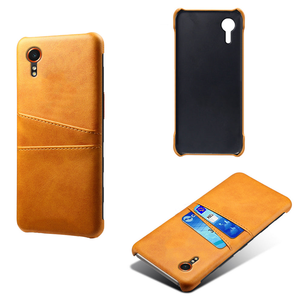 For Samsung Galaxy Xcover7 Case Hard PC Scratch-proof Phone Cover with Dual Card Holder