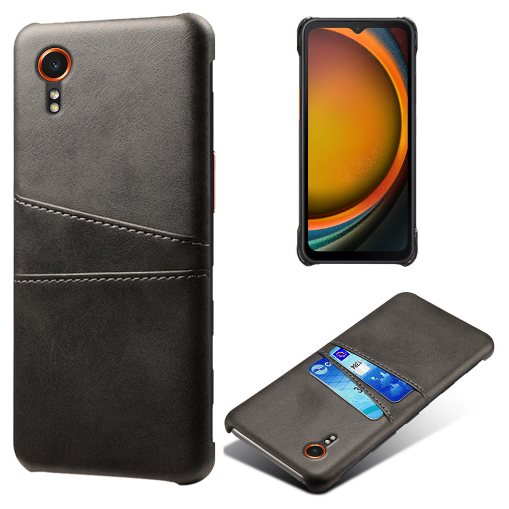For Samsung Galaxy Xcover7 Case Hard PC Scratch-proof Phone Cover with Dual Card Holder