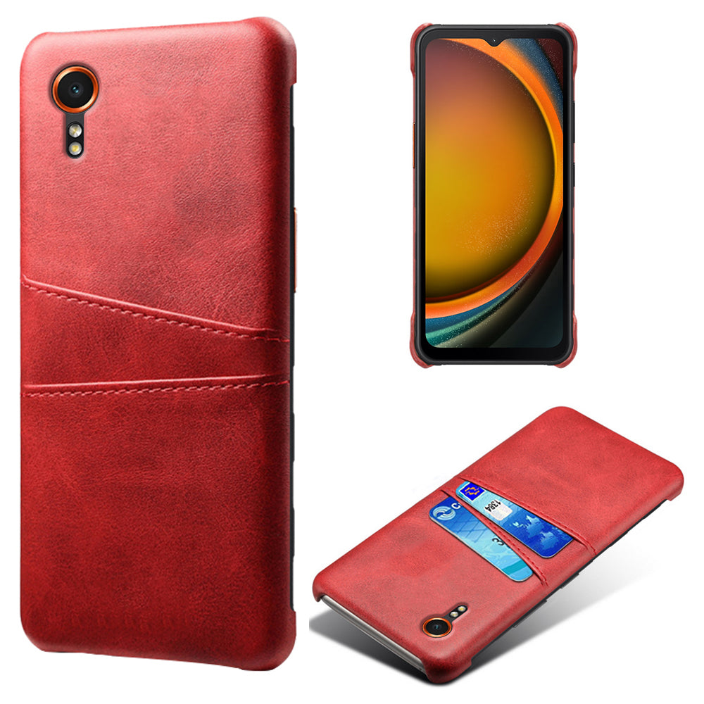 For Samsung Galaxy Xcover7 Case Hard PC Scratch-proof Phone Cover with Dual Card Holder