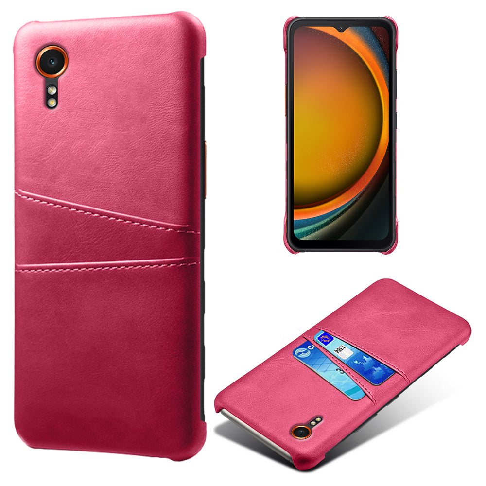 For Samsung Galaxy Xcover7 Case Hard PC Scratch-proof Phone Cover with Dual Card Holder