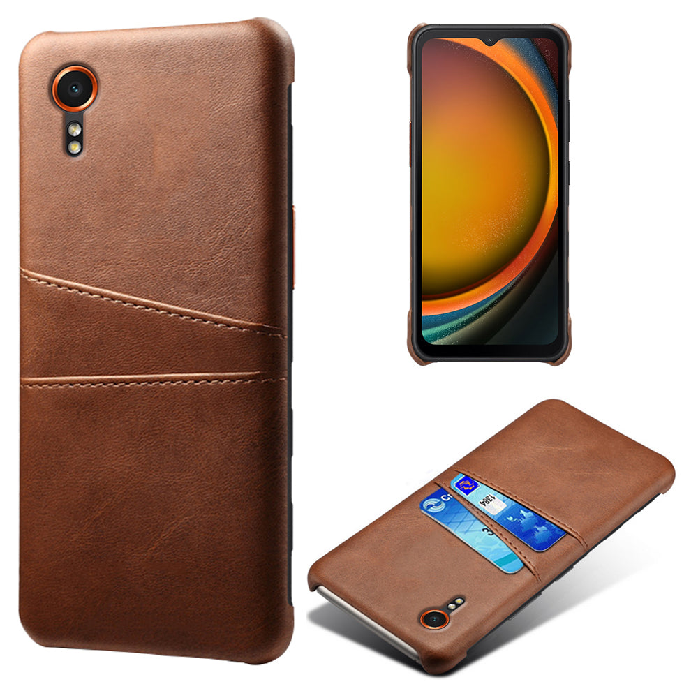 For Samsung Galaxy Xcover7 Case Hard PC Scratch-proof Phone Cover with Dual Card Holder