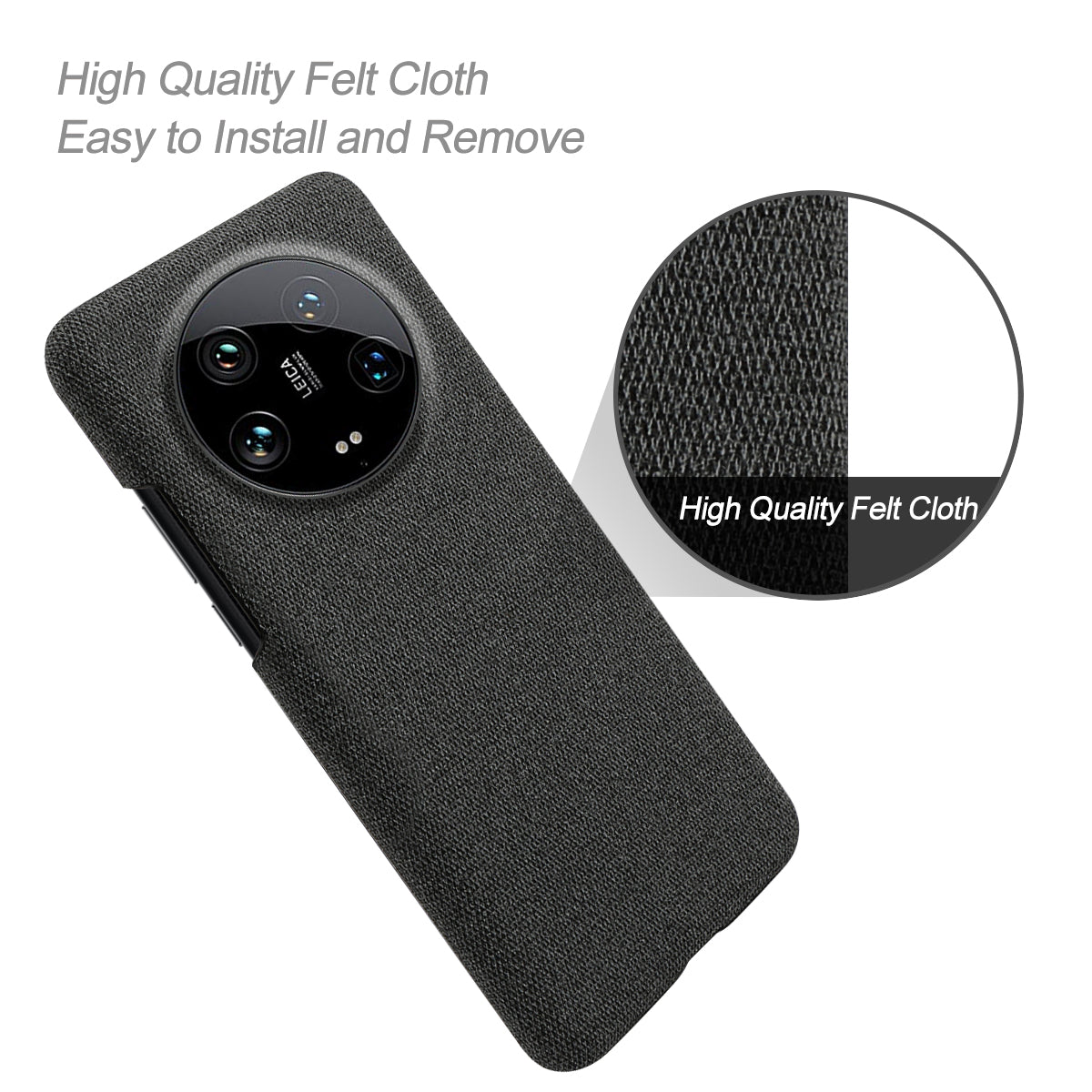 For Xiaomi 14 Ultra Shockproof Case PC+Cloth Slim Mobile Phone Cover
