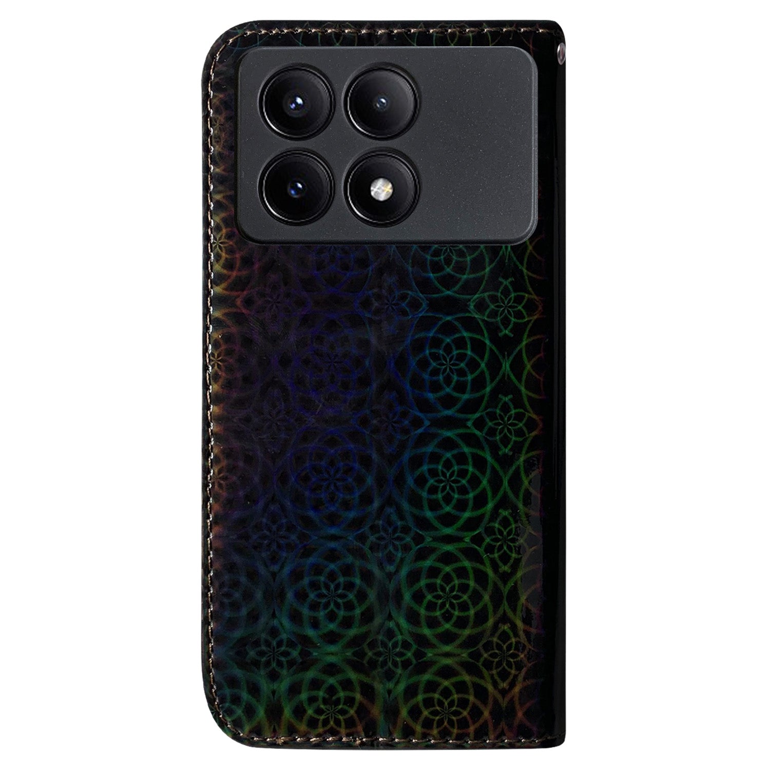 For Xiaomi Redmi K70E 5G / Poco X6 Pro 5G PU Leather Phone Cover Shockproof Dazzling Flower Pattern Case