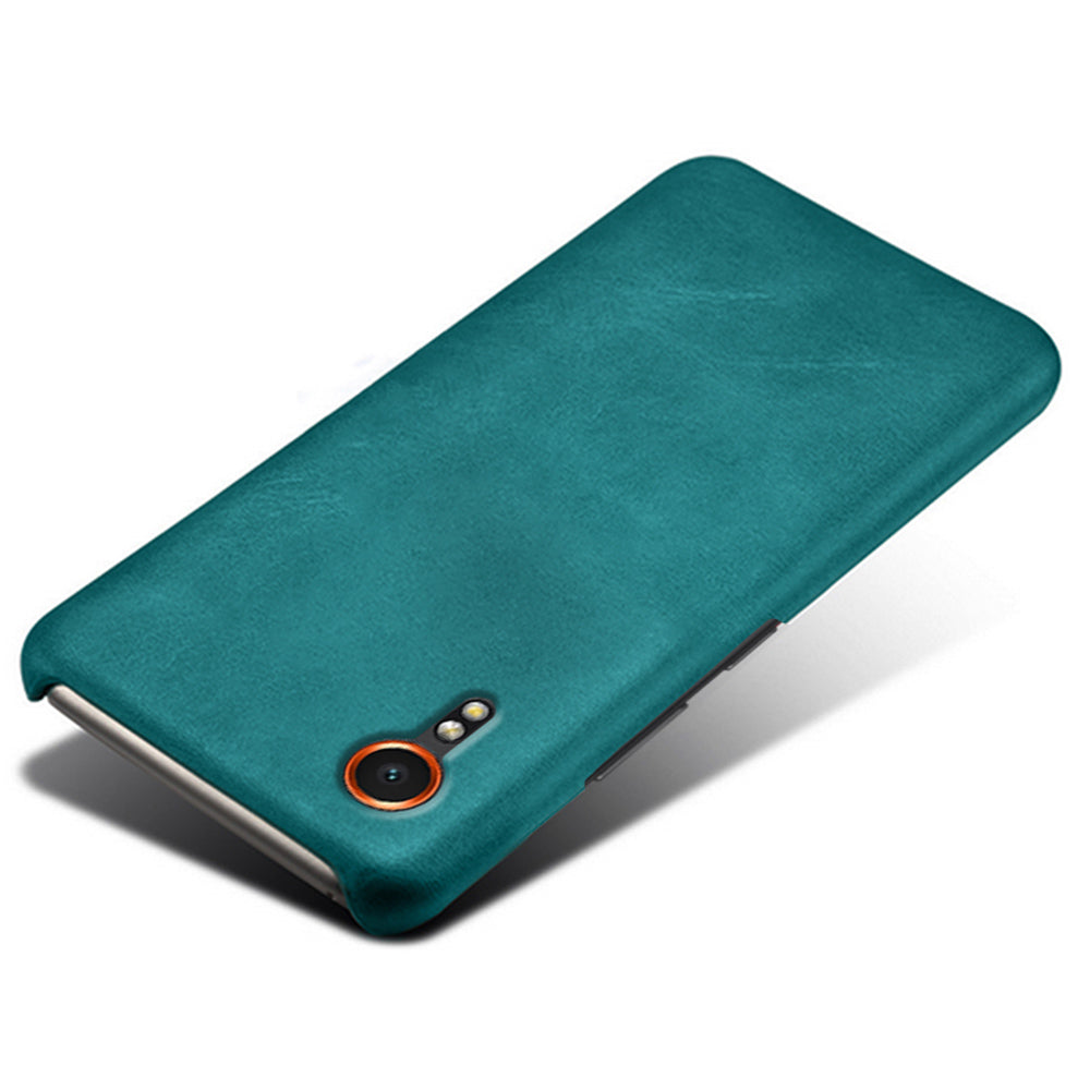 For Samsung Galaxy Xcover7 Case Shock-Absorbent PU Leather+PC Calf Texture Phone Cover