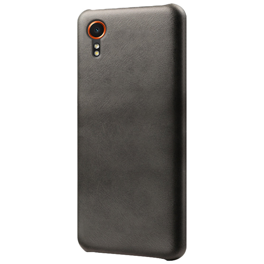 For Samsung Galaxy Xcover7 Case Shock-Absorbent PU Leather+PC Calf Texture Phone Cover