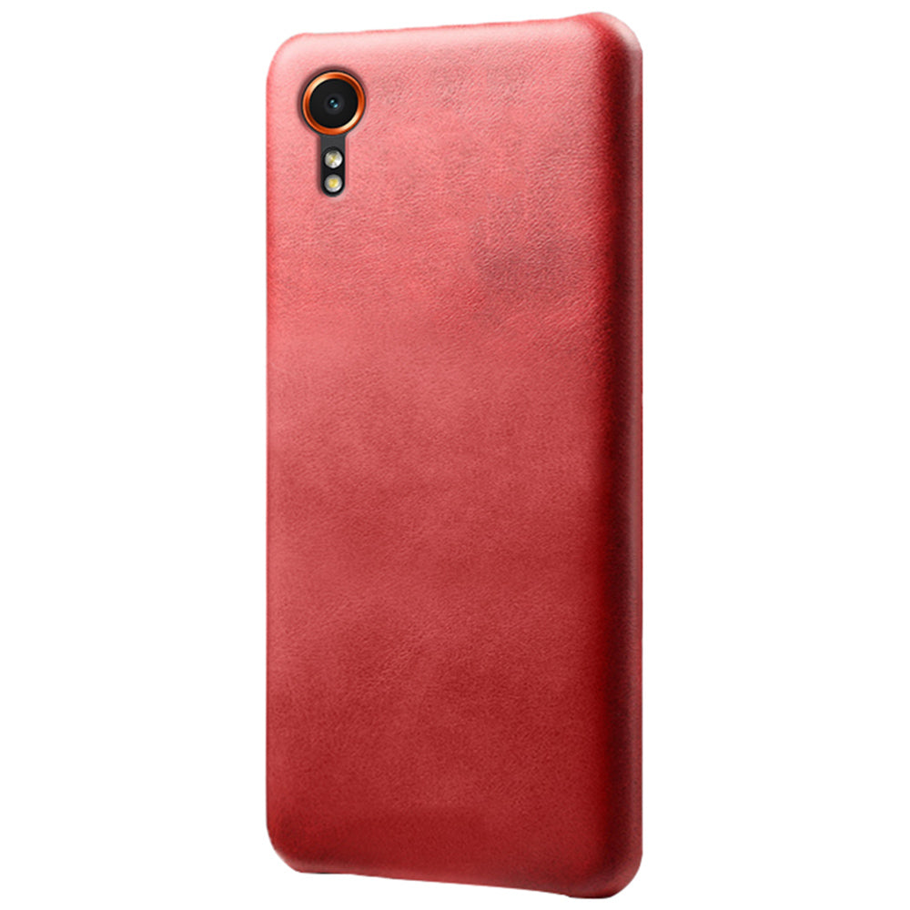 For Samsung Galaxy Xcover7 Case Shock-Absorbent PU Leather+PC Calf Texture Phone Cover