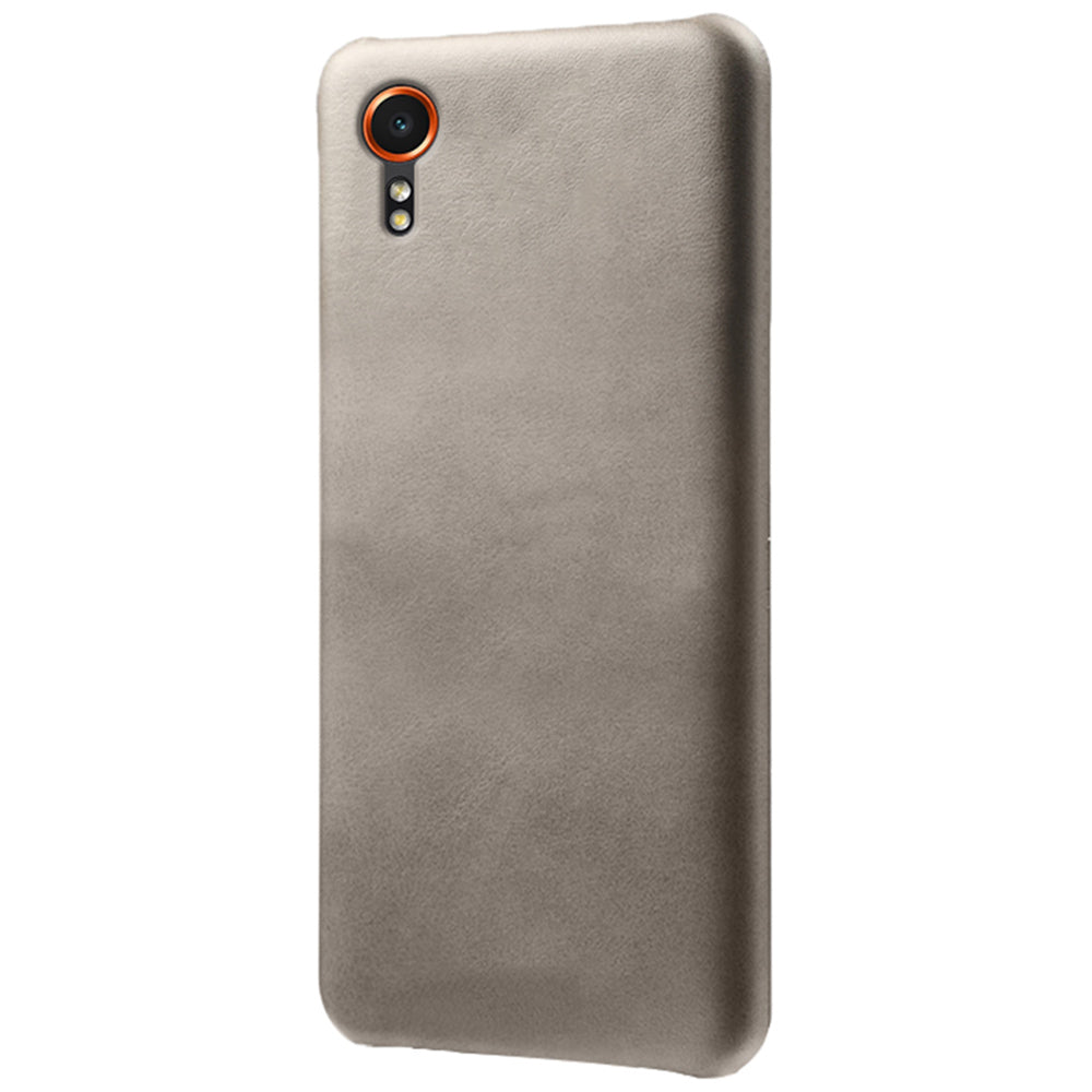For Samsung Galaxy Xcover7 Case Shock-Absorbent PU Leather+PC Calf Texture Phone Cover