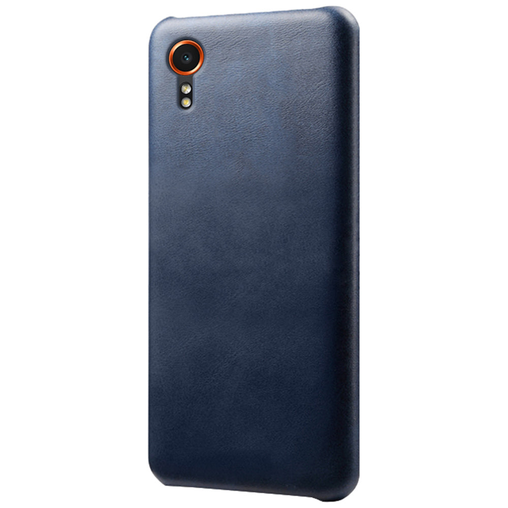 For Samsung Galaxy Xcover7 Case Shock-Absorbent PU Leather+PC Calf Texture Phone Cover