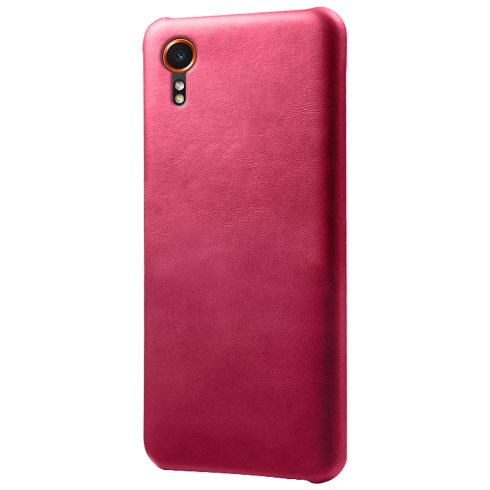 For Samsung Galaxy Xcover7 Case Shock-Absorbent PU Leather+PC Calf Texture Phone Cover