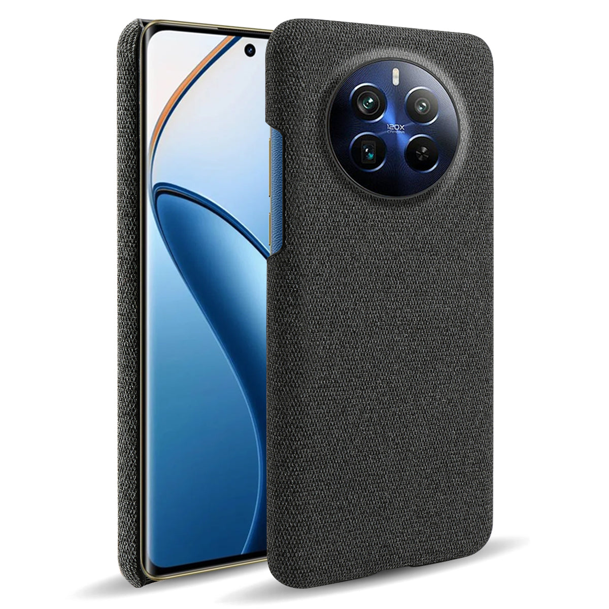 For Realme 12 Pro 5G / 12 Pro+ 5G Case Scratch-resistant PC+Cloth Smart Phone Back Protector