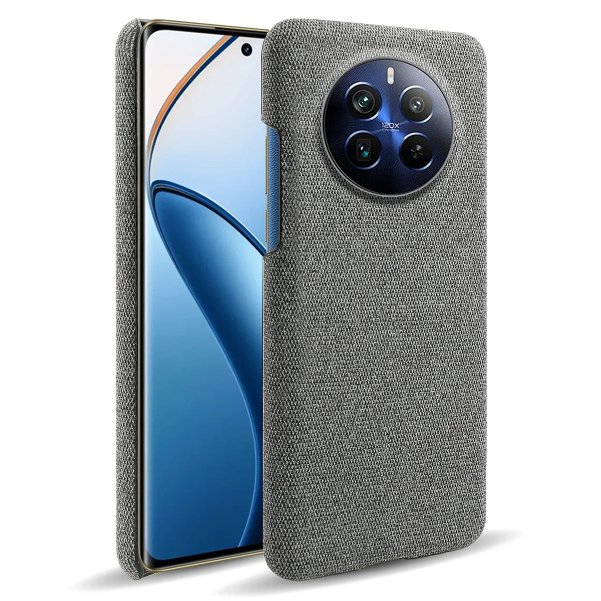 For Realme 12 Pro 5G / 12 Pro+ 5G Case Scratch-resistant PC+Cloth Smart Phone Back Protector