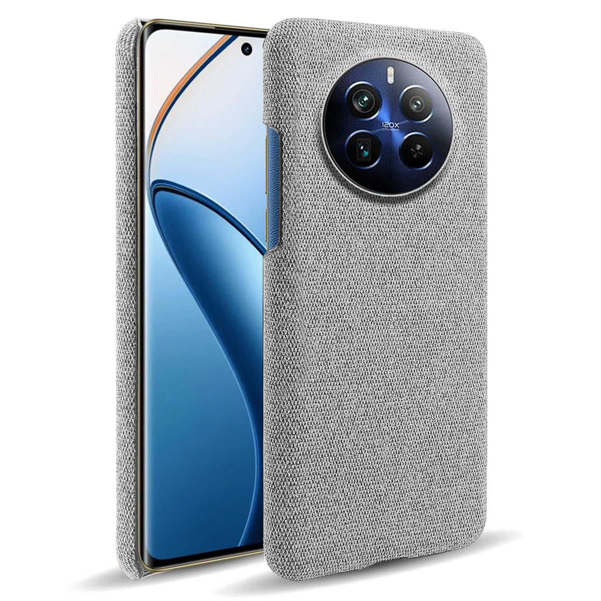 For Realme 12 Pro 5G / 12 Pro+ 5G Case Scratch-resistant PC+Cloth Smart Phone Back Protector