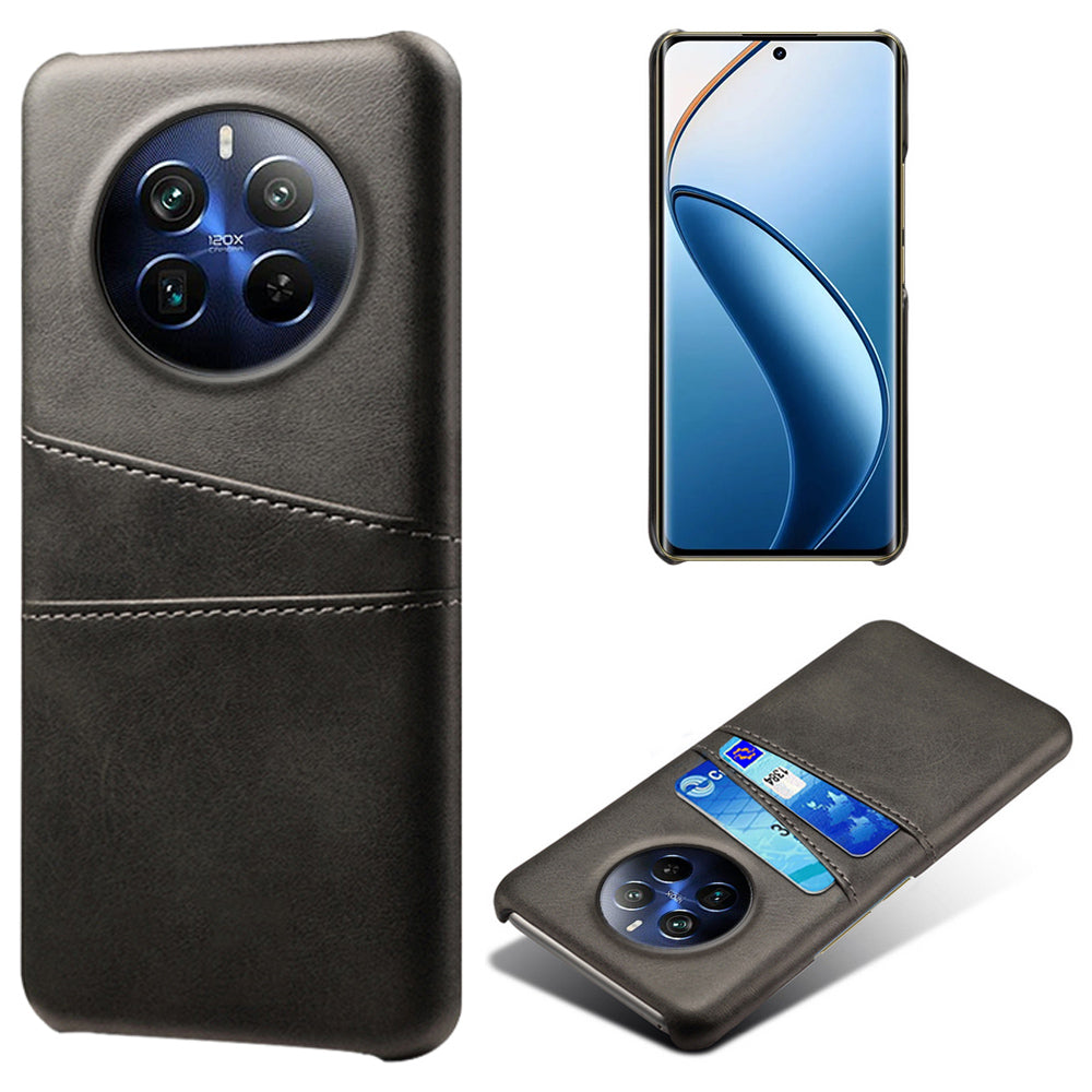 Phone Case for Realme 12 Pro 5G / 12 Pro+ 5G Shell Leather+PC Dual Card Slots Back Cover