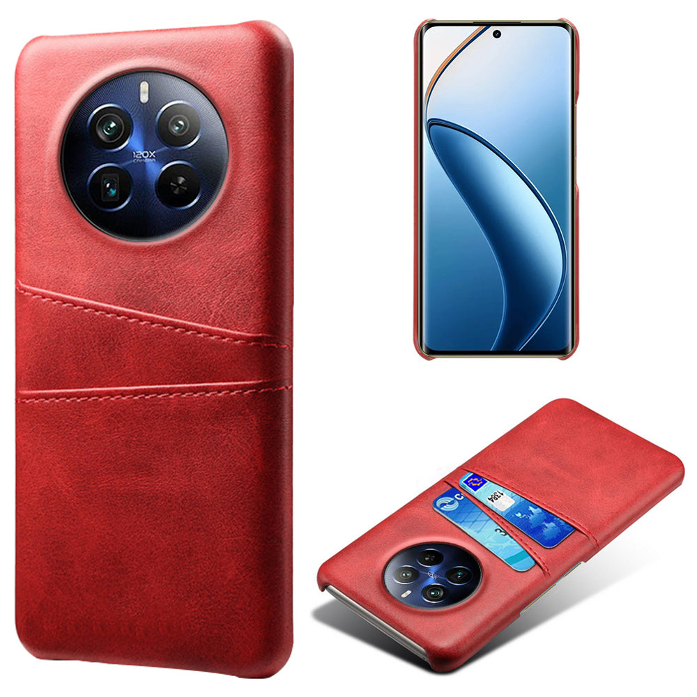 Phone Case for Realme 12 Pro 5G / 12 Pro+ 5G Shell Leather+PC Dual Card Slots Back Cover