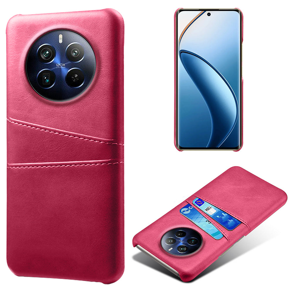 Phone Case for Realme 12 Pro 5G / 12 Pro+ 5G Shell Leather+PC Dual Card Slots Back Cover
