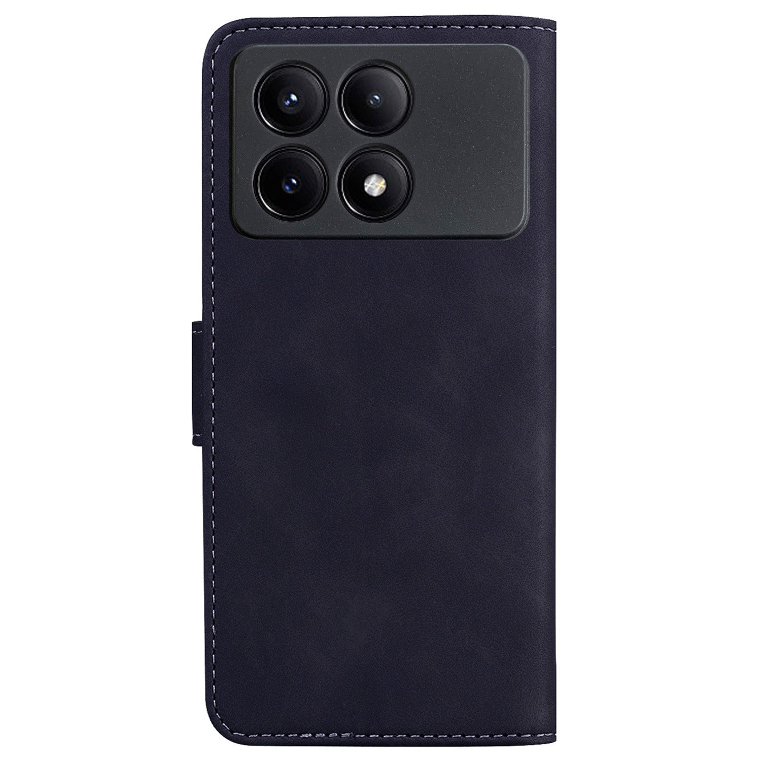 For Xiaomi Redmi K70E 5G / Poco X6 Pro 5G Case PU Leather Phone Protector Pure Color Protective Phone Stand