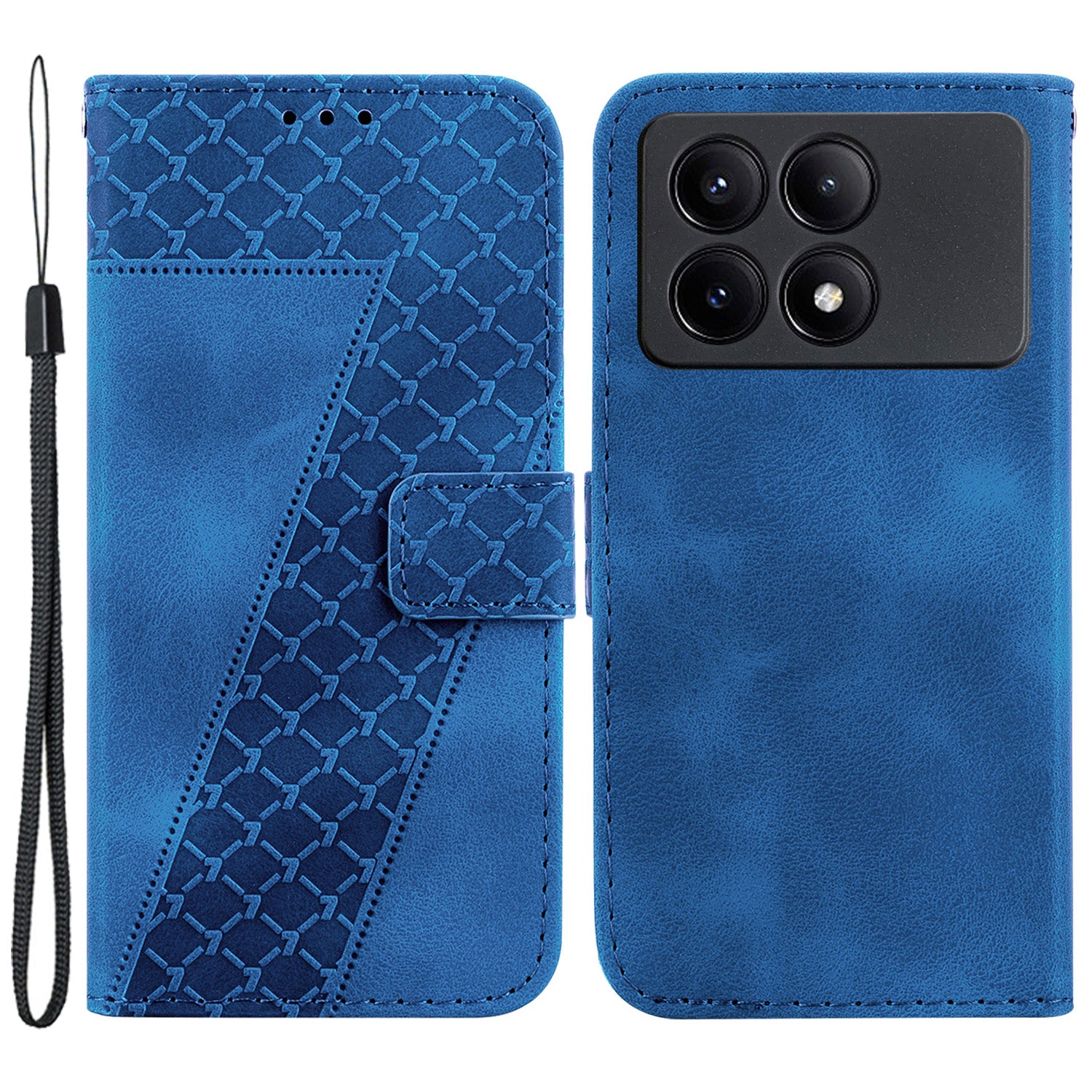 For Xiaomi Redmi K70E 5G / Poco X6 Pro 5G Case 7-Shape Imprinted Phone Wallet Cover