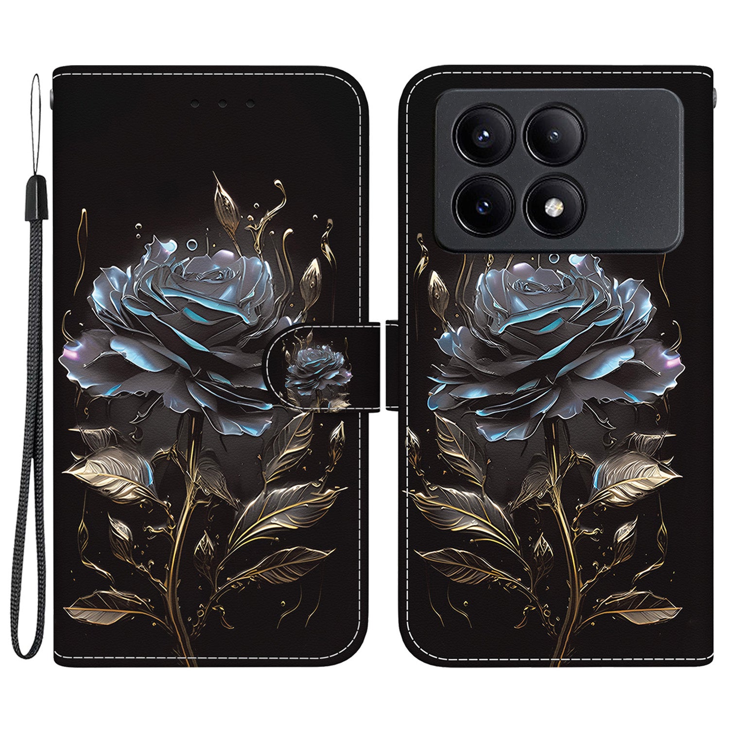 For Xiaomi Redmi K70E 5G / Poco X6 Pro 5G Case Anti-fall Leather Pattern Printing Phone Cover