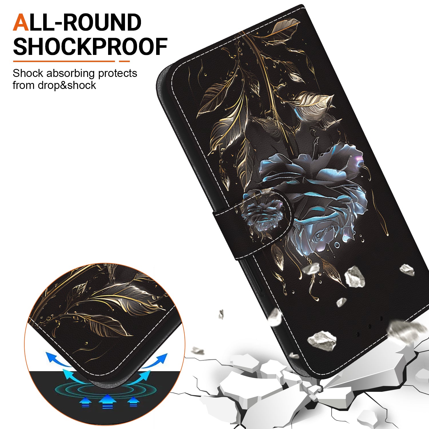 For Xiaomi Redmi K70E 5G / Poco X6 Pro 5G Case Anti-fall Leather Pattern Printing Phone Cover