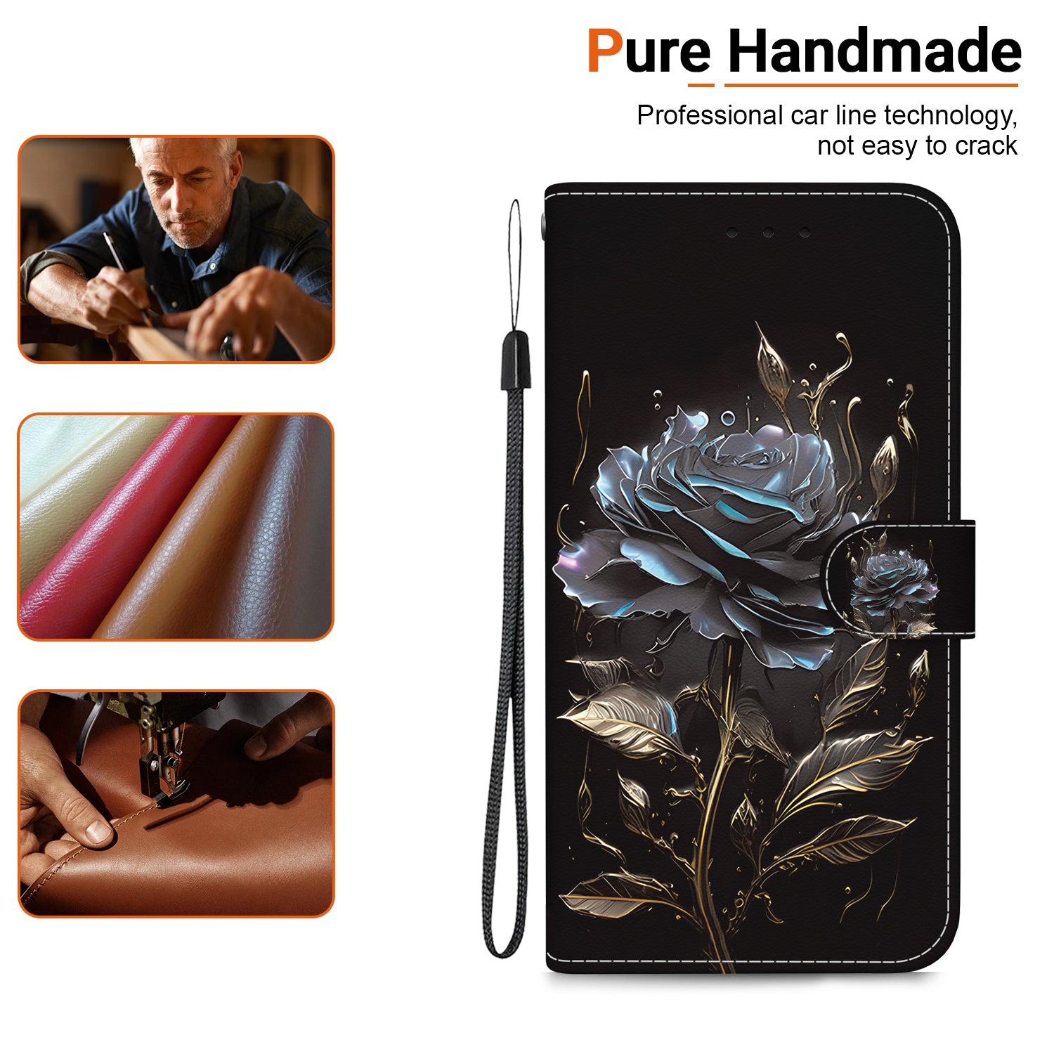 For Xiaomi Redmi K70E 5G / Poco X6 Pro 5G Case Anti-fall Leather Pattern Printing Phone Cover