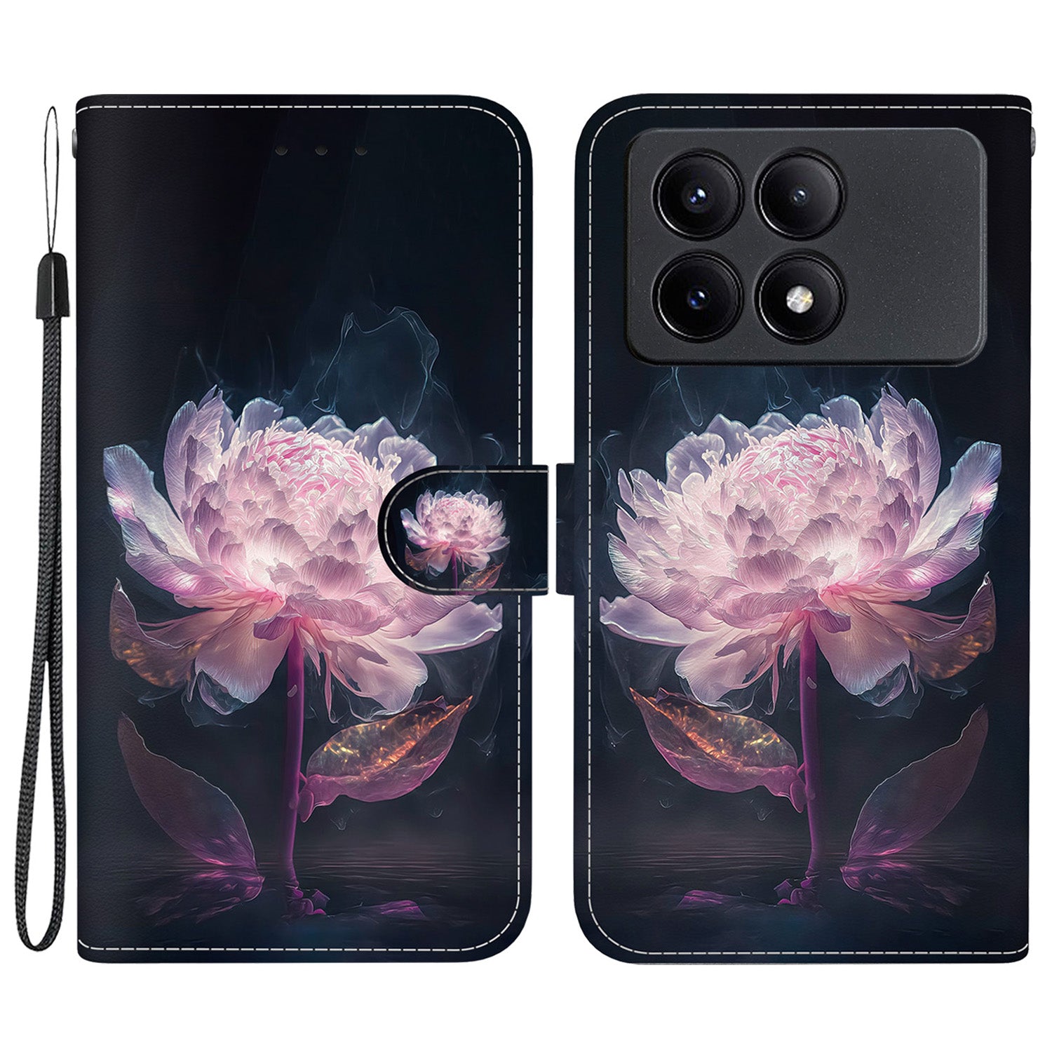 For Xiaomi Redmi K70E 5G / Poco X6 Pro 5G Case Anti-fall Leather Pattern Printing Phone Cover