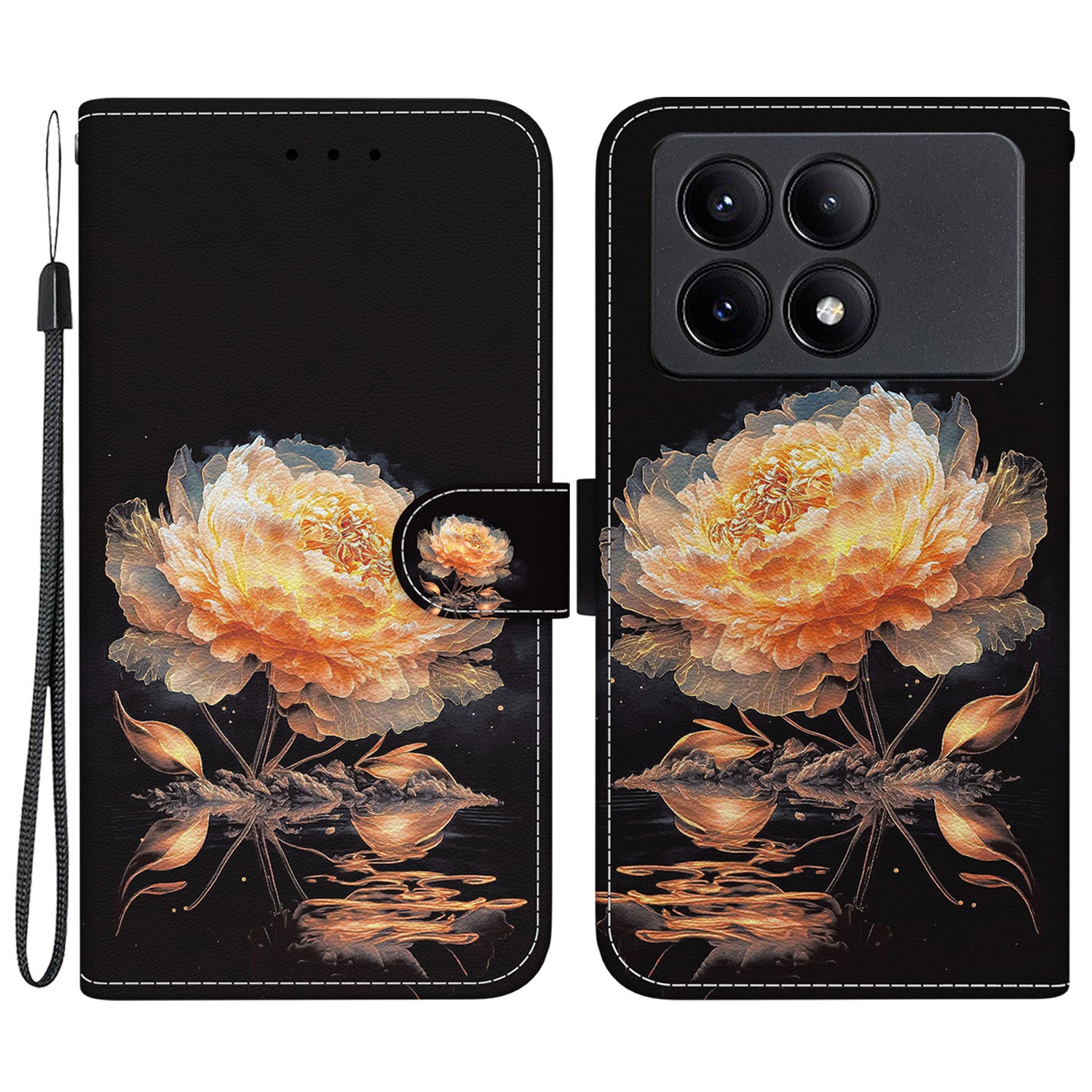 For Xiaomi Redmi K70E 5G / Poco X6 Pro 5G Case Anti-fall Leather Pattern Printing Phone Cover