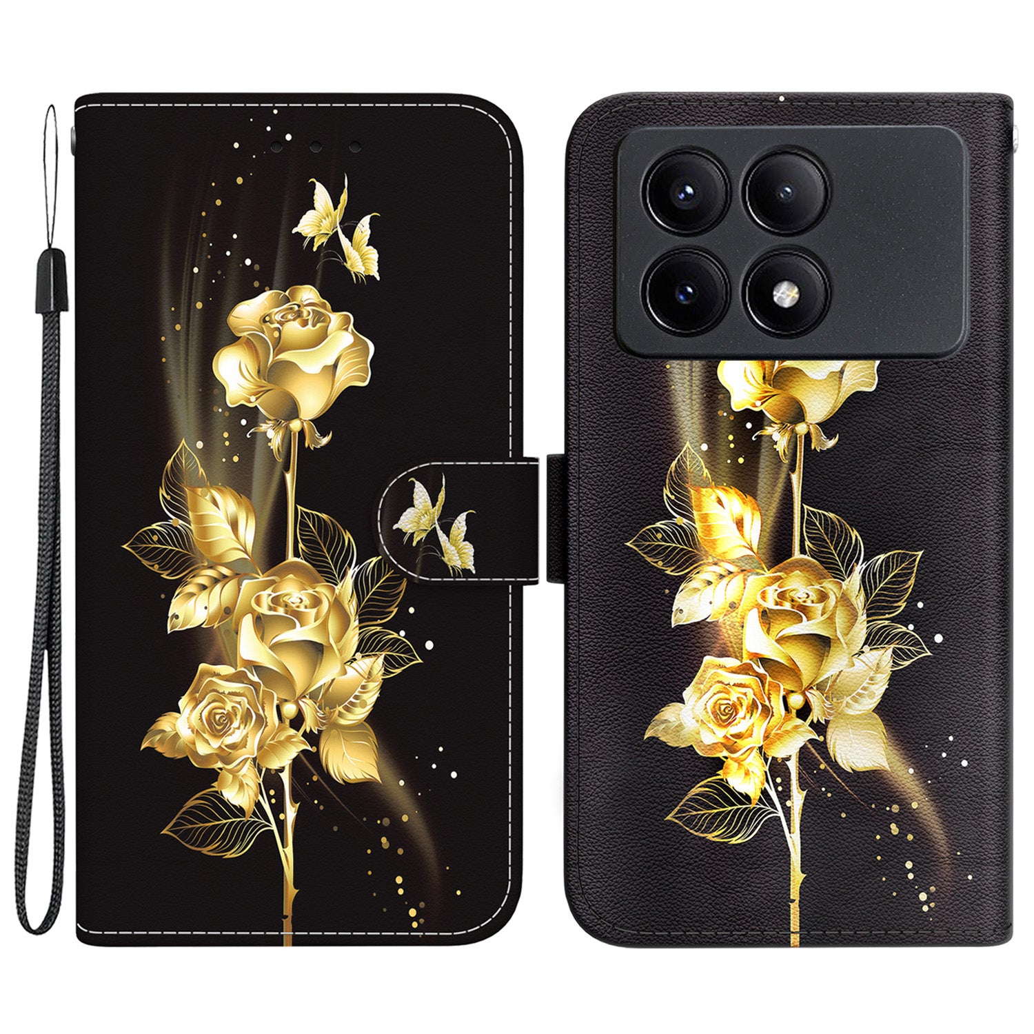 For Xiaomi Redmi K70E 5G / Poco X6 Pro 5G Case Anti-fall Leather Pattern Printing Phone Cover