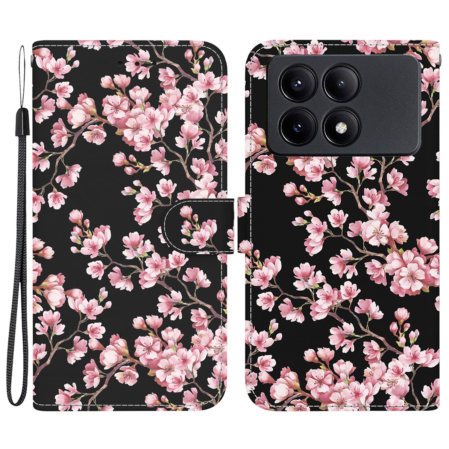 For Xiaomi Redmi K70E 5G / Poco X6 Pro 5G Case Anti-fall Leather Pattern Printing Phone Cover
