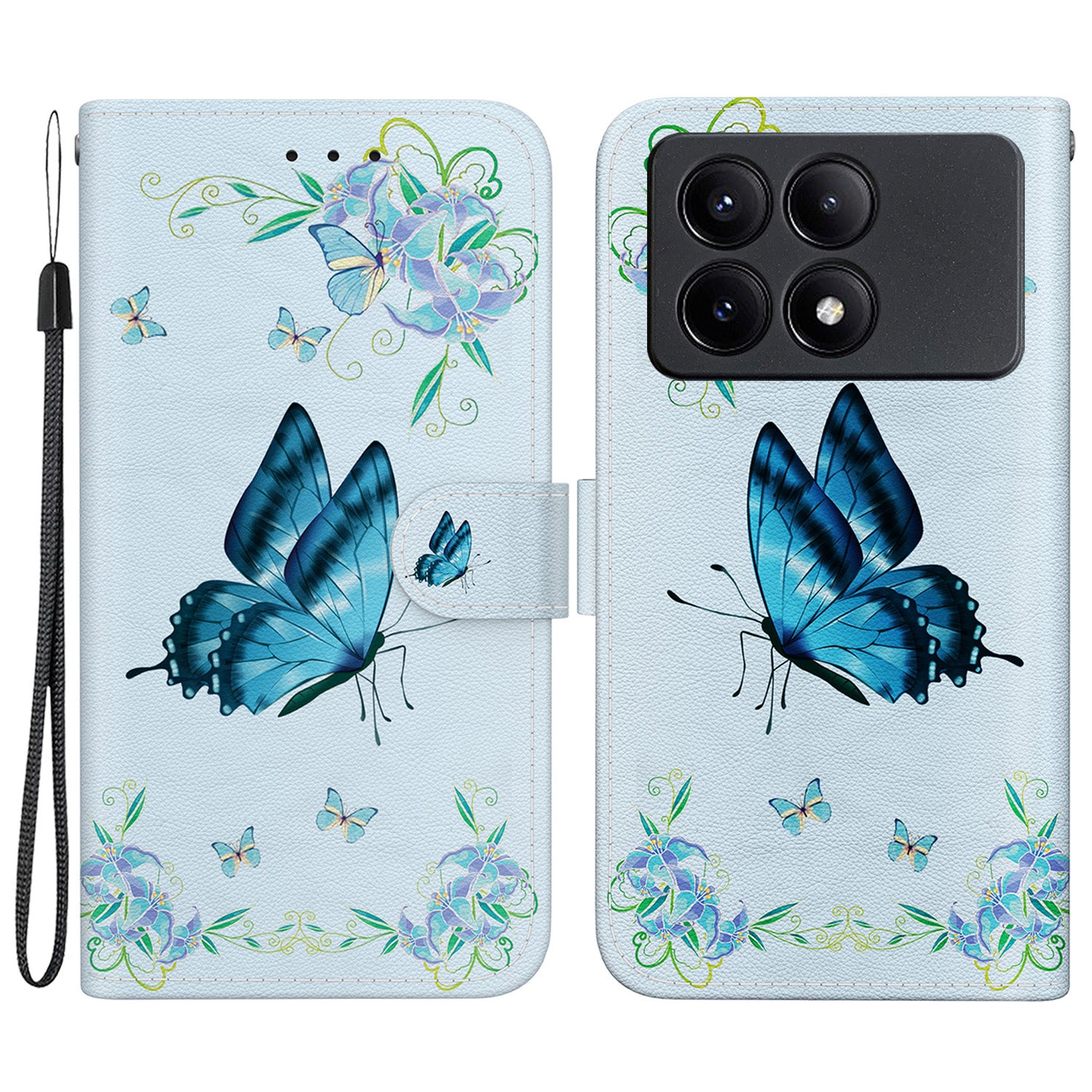 For Xiaomi Redmi K70E 5G / Poco X6 Pro 5G Case Anti-fall Leather Pattern Printing Phone Cover