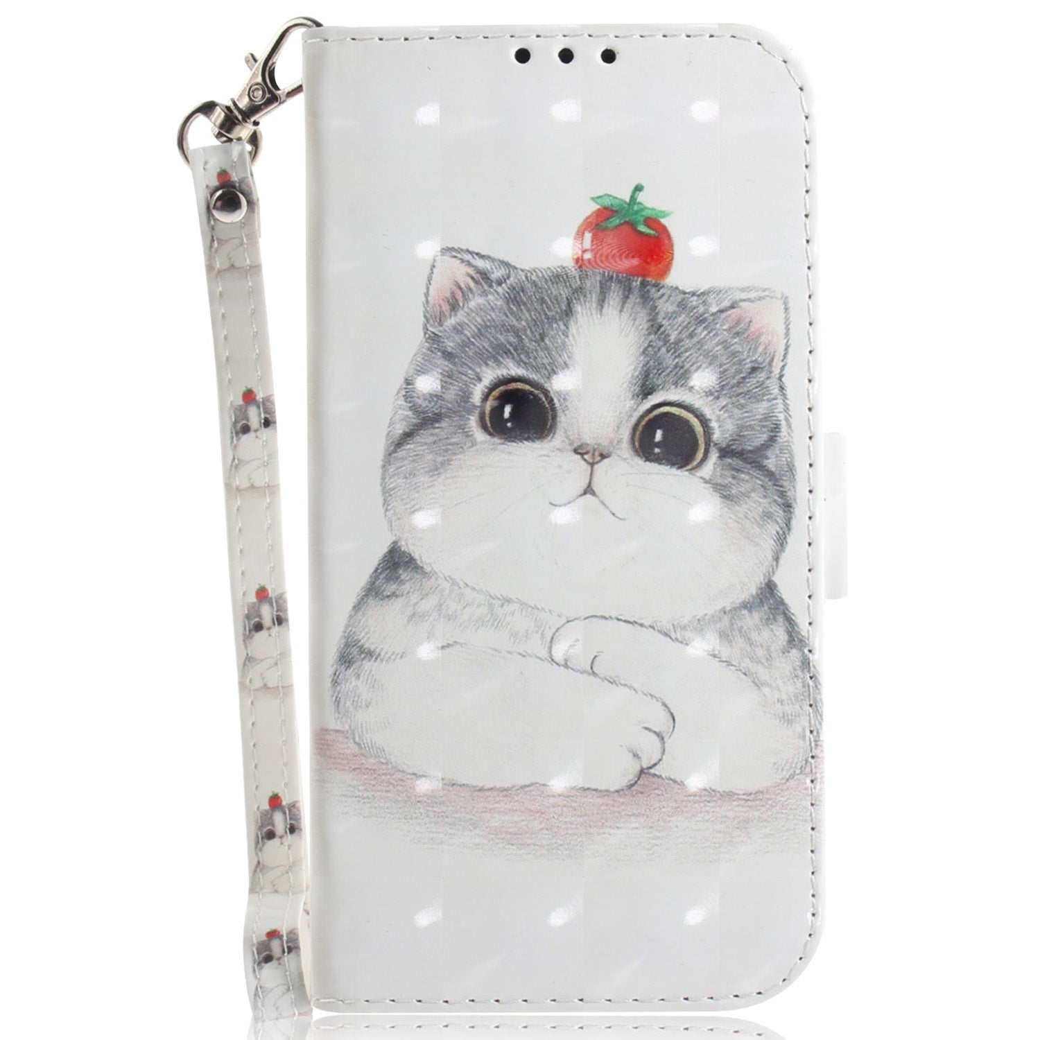 For Xiaomi Redmi A3 / Poco C61 4G Case Pattern Printed Leather Phone Cover with Strap