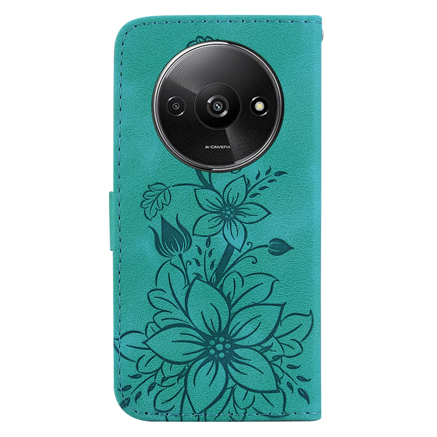 For Xiaomi Redmi A3 / Poco C61 4G Cell Phone Case Flower Imprint Leather Phone Shell
