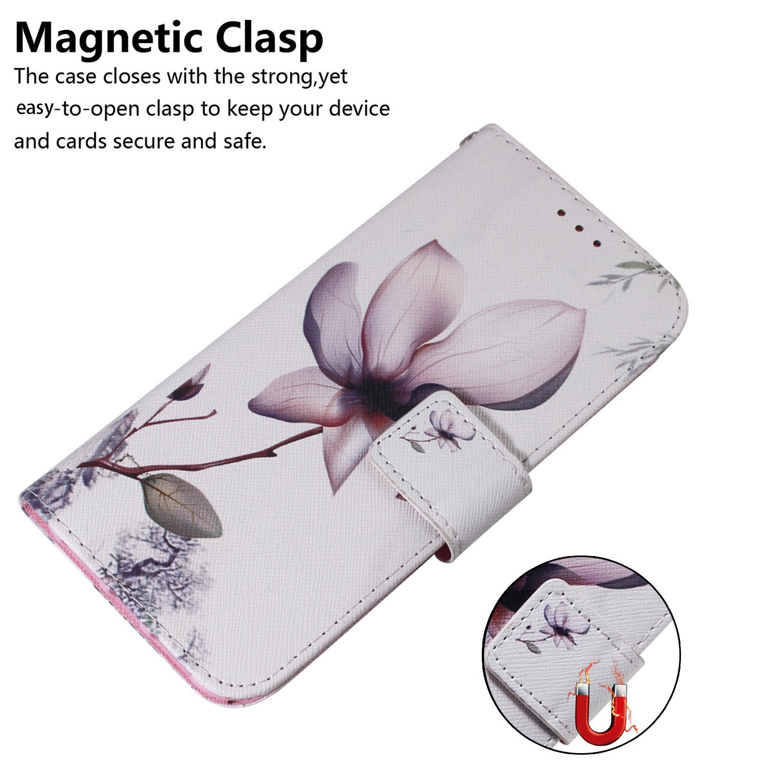 For Xiaomi Redmi A3 / Poco C61 4G Magnetic Case Shock-Absorbent Pattern Printing Phone Stand Cover