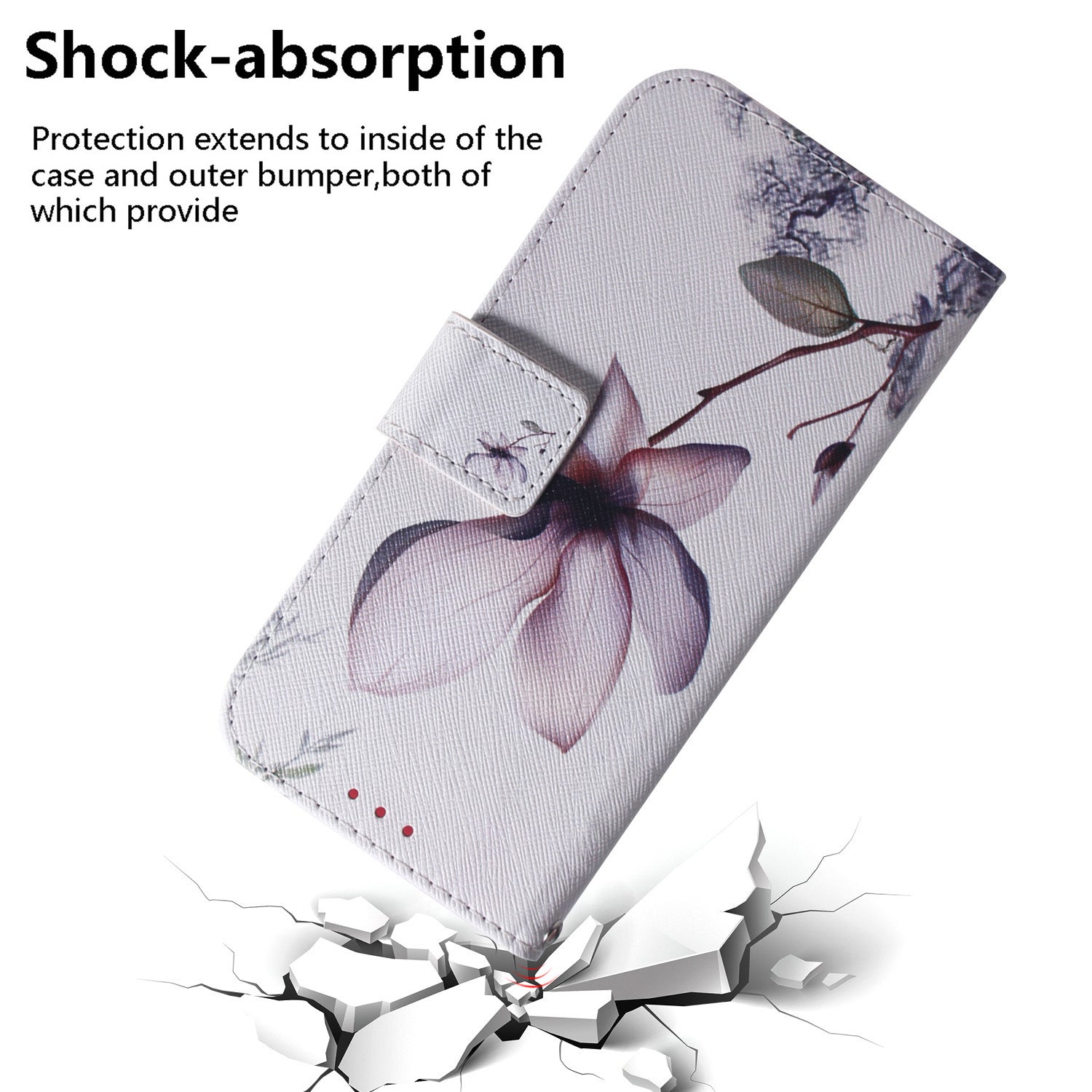 For Xiaomi Redmi A3 / Poco C61 4G Magnetic Case Shock-Absorbent Pattern Printing Phone Stand Cover