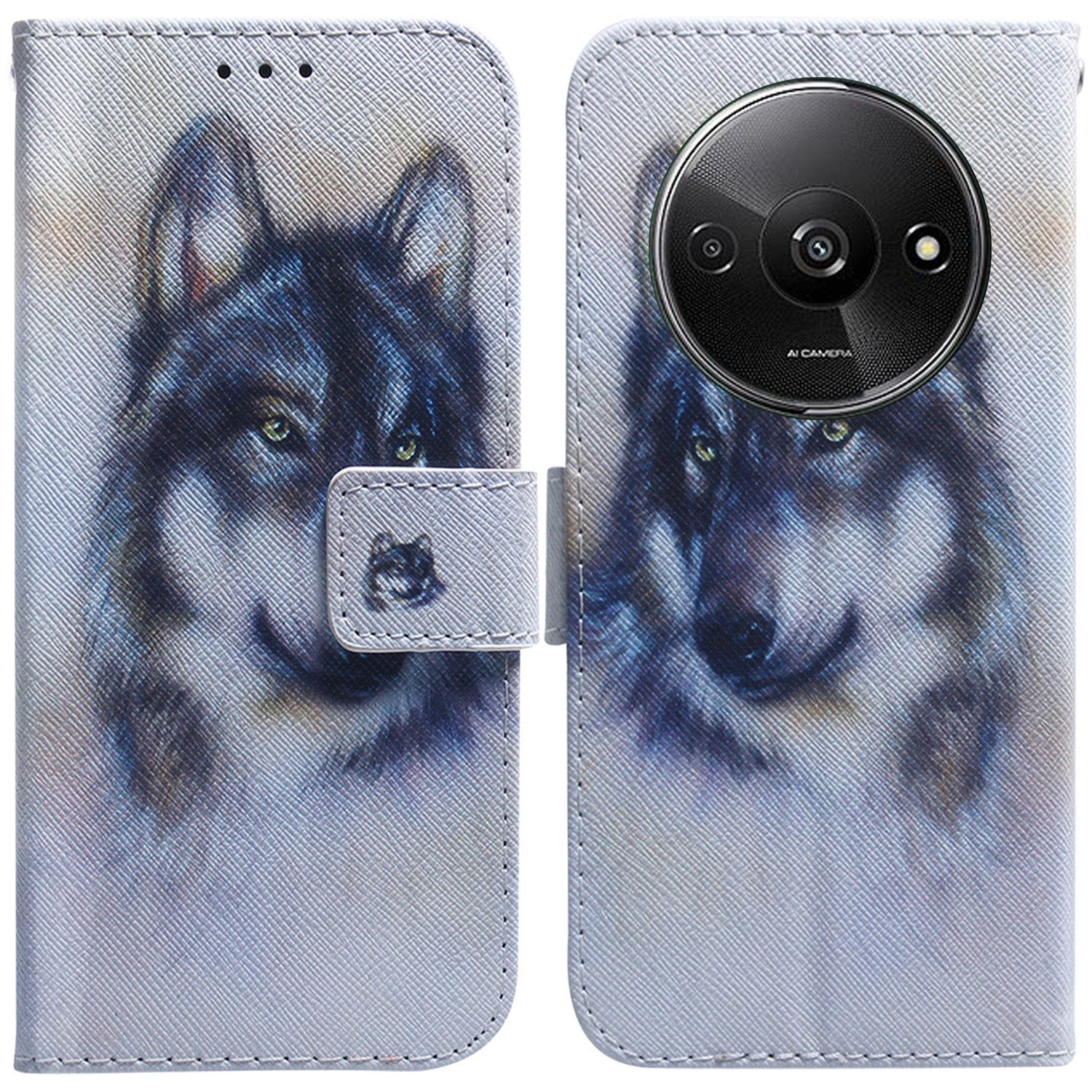 For Xiaomi Redmi A3 / Poco C61 4G Magnetic Case Shock-Absorbent Pattern Printing Phone Stand Cover
