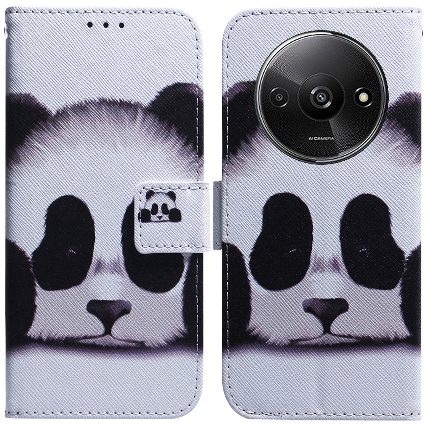 For Xiaomi Redmi A3 / Poco C61 4G Magnetic Case Shock-Absorbent Pattern Printing Phone Stand Cover
