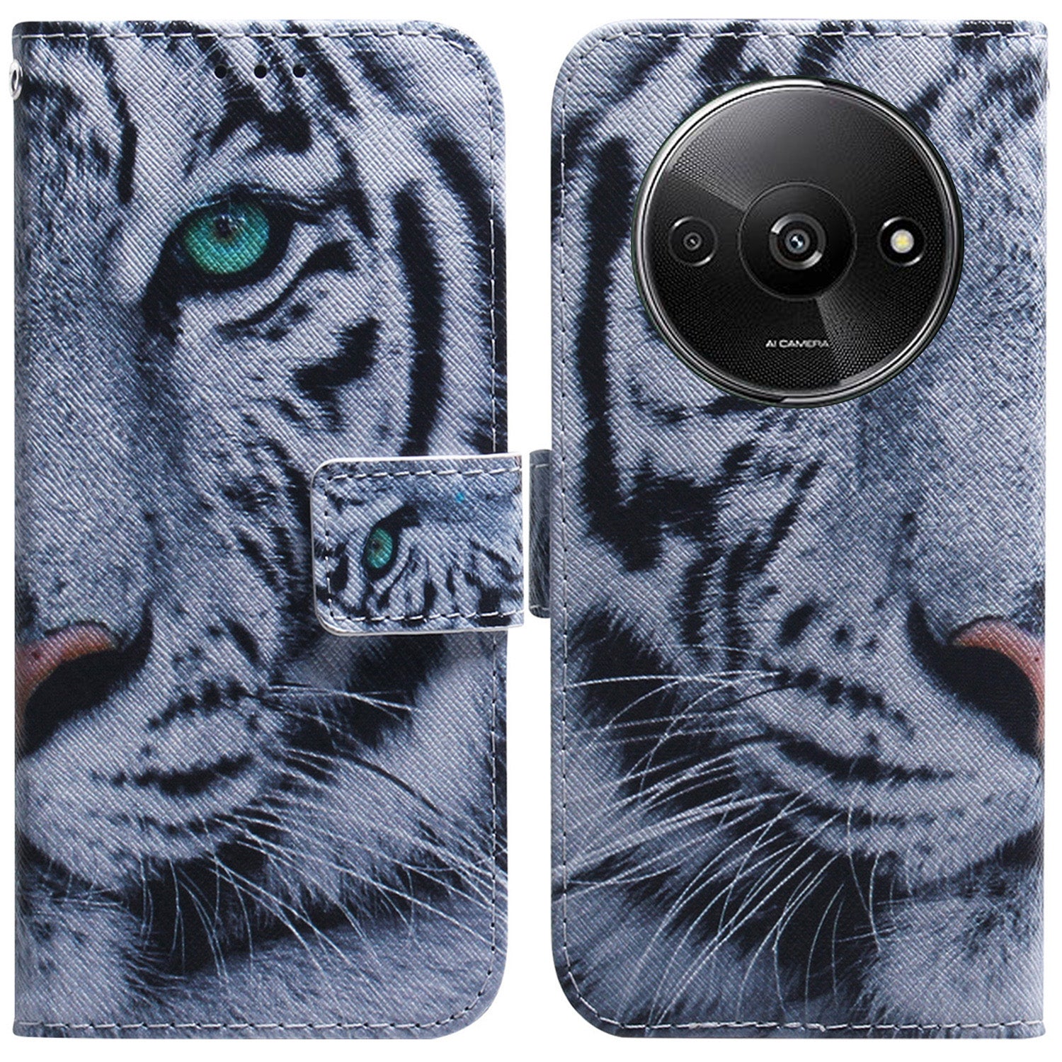 For Xiaomi Redmi A3 / Poco C61 4G Magnetic Case Shock-Absorbent Pattern Printing Phone Stand Cover
