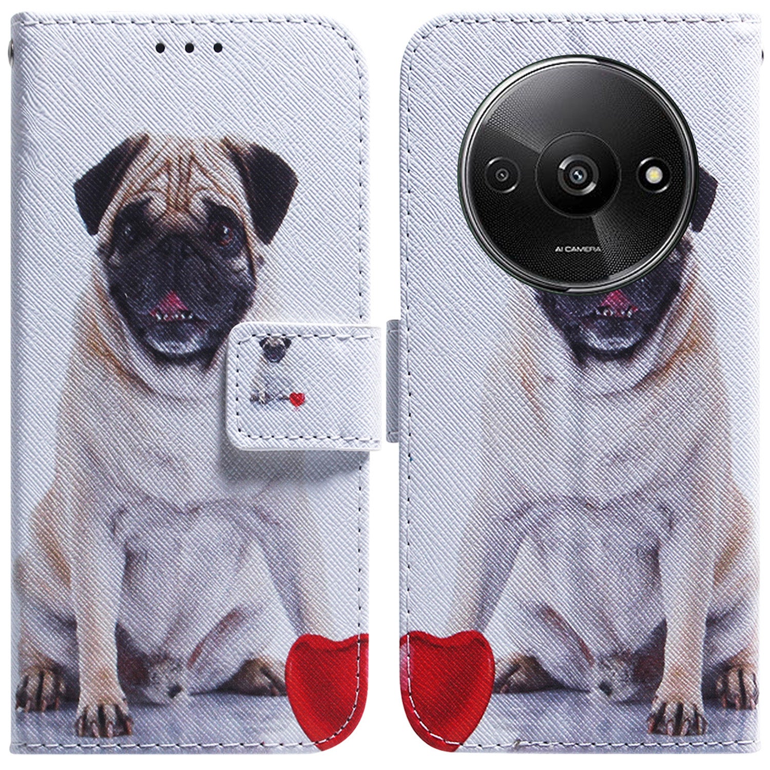 For Xiaomi Redmi A3 / Poco C61 4G Magnetic Case Shock-Absorbent Pattern Printing Phone Stand Cover