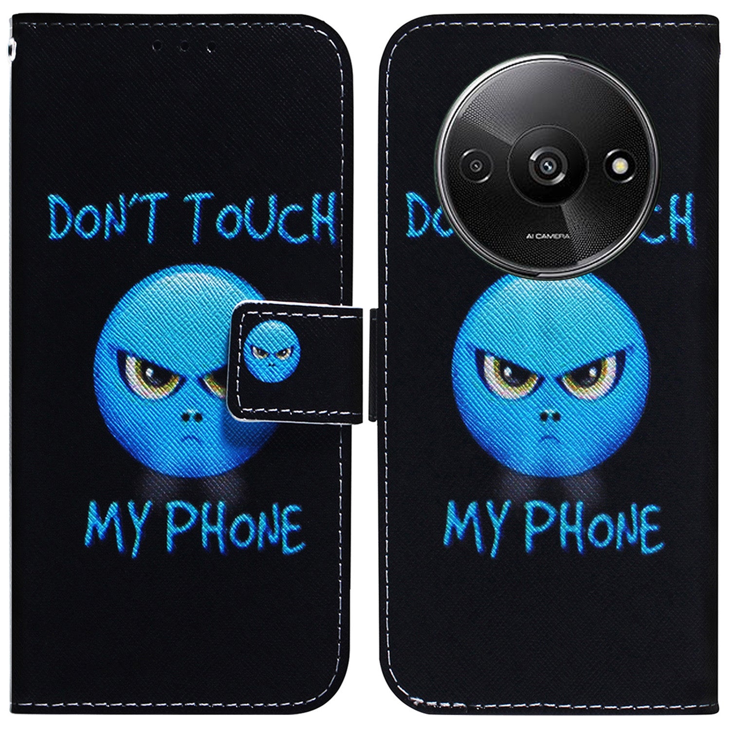 For Xiaomi Redmi A3 / Poco C61 4G Magnetic Case Shock-Absorbent Pattern Printing Phone Stand Cover