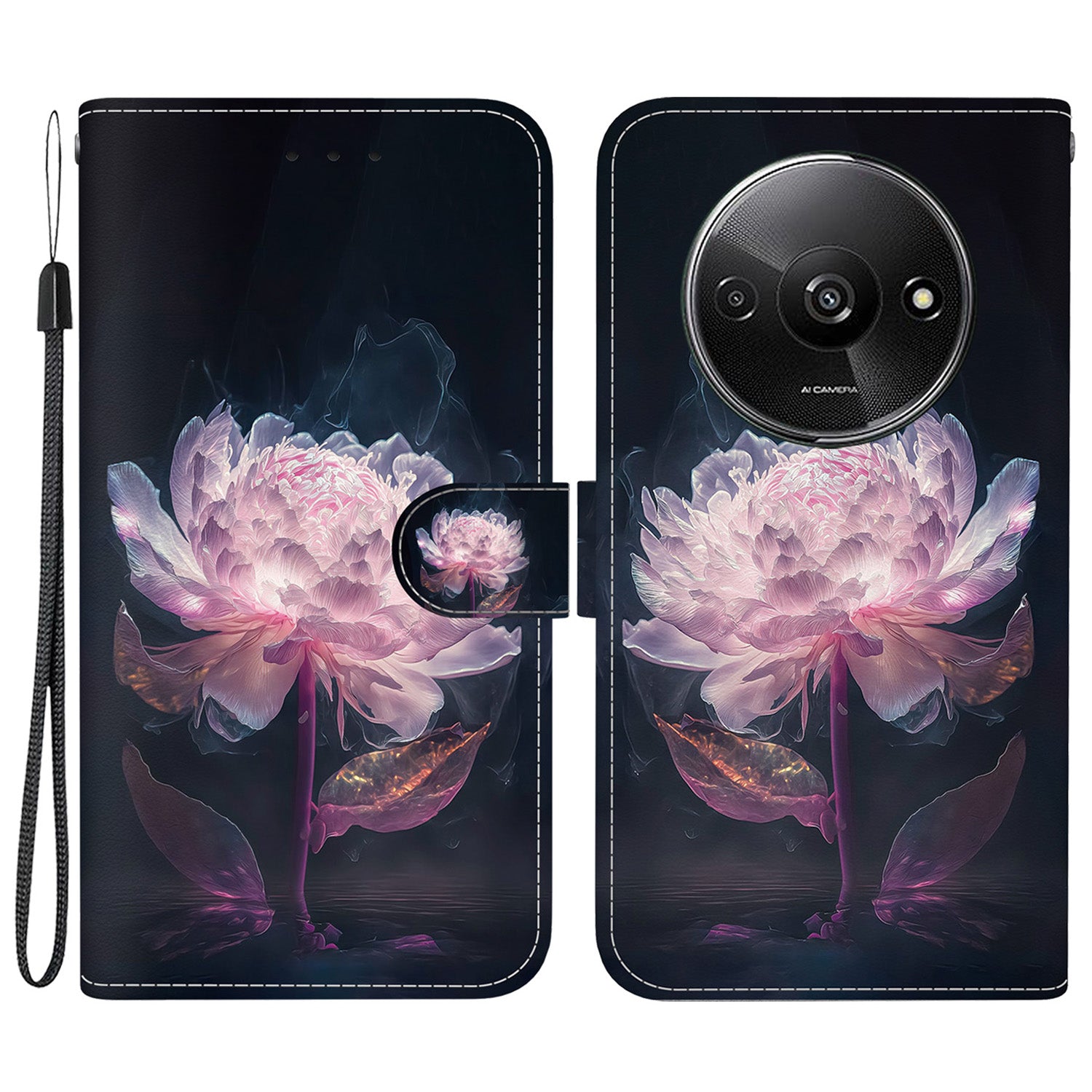 For Xiaomi Redmi A3 / Poco C61 4G Magnetic Case Wallet Design Pattern Printing Phone Cover