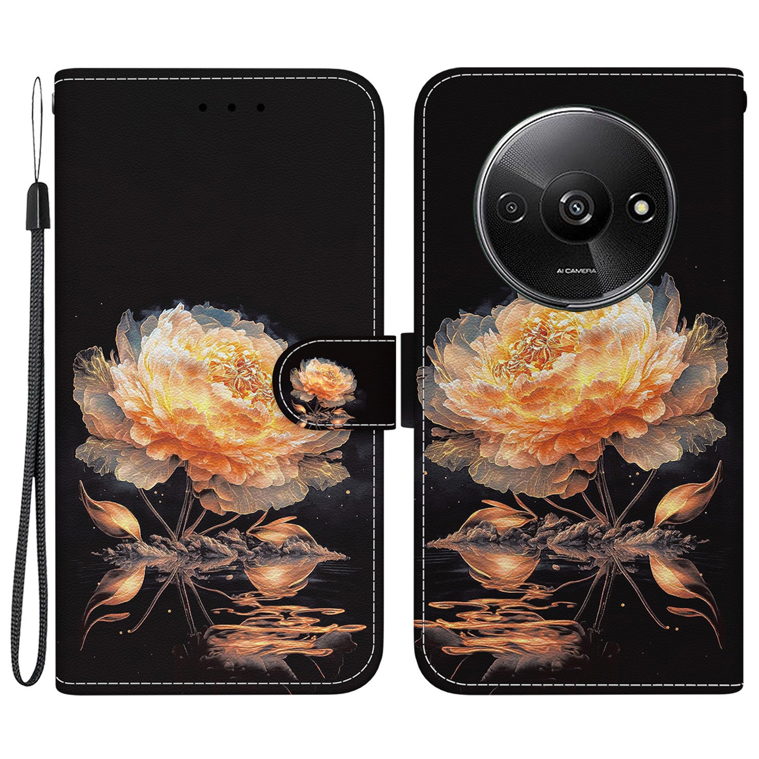 For Xiaomi Redmi A3 / Poco C61 4G Magnetic Case Wallet Design Pattern Printing Phone Cover