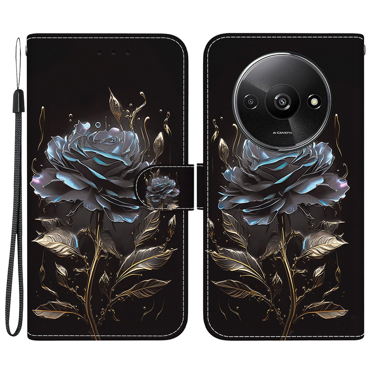 For Xiaomi Redmi A3 / Poco C61 4G Magnetic Case Wallet Design Pattern Printing Phone Cover