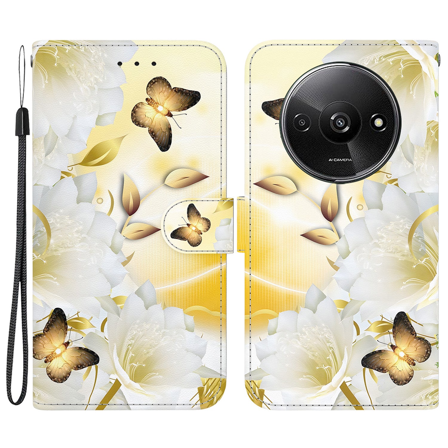 For Xiaomi Redmi A3 / Poco C61 4G Magnetic Case Wallet Design Pattern Printing Phone Cover